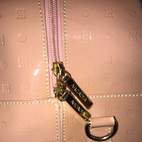 Arcadia Pink Genuine Patent Leather Duffle Bag - Picture 5 of 8